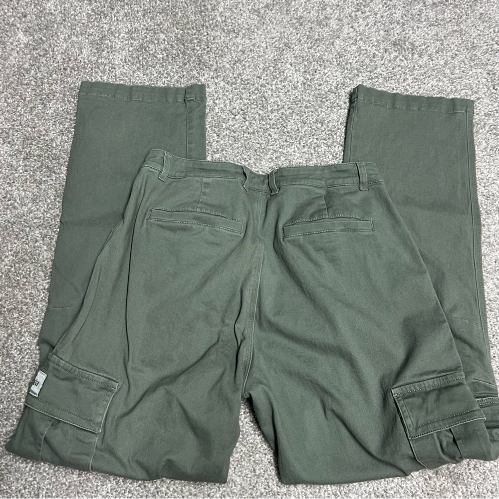 YoungLA Pants Mens 32L Green Convoy Cargo Pockets Straight Heavy Canvas 30x30 - Picture 9 of 9